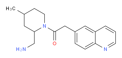 1-(2-(aminomethyl)-4-methylpiperidin-1-yl)-2-(quinolin-6-yl)ethanone