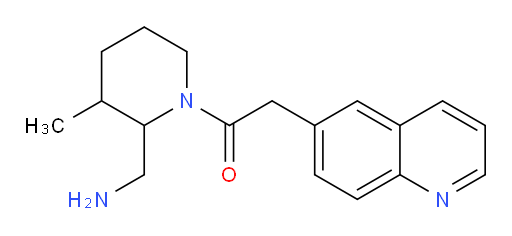1-(2-(aminomethyl)-3-methylpiperidin-1-yl)-2-(quinolin-6-yl)ethanone