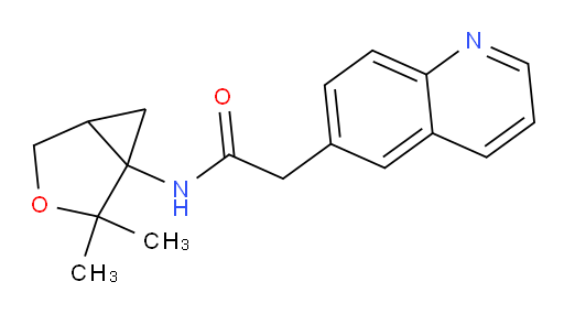 N-(2,2-dimethyl-3-oxabicyclo[3.1.0]hexan-1-yl)-2-(quinolin-6-yl)acetamide