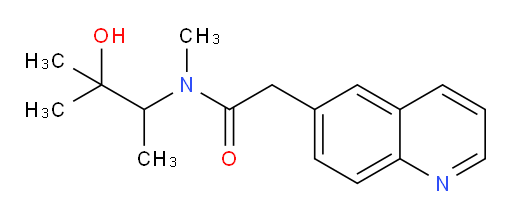 N-(3-hydroxy-3-methylbutan-2-yl)-N-methyl-2-(quinolin-6-yl)acetamide