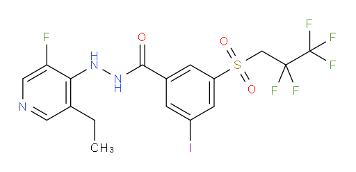 N'-(3-ethyl-5-fluoropyridin-4-yl)-3-iodo-5-((2,2,3,3,3-pentafluoropropyl)sulfonyl)benzohydrazide
