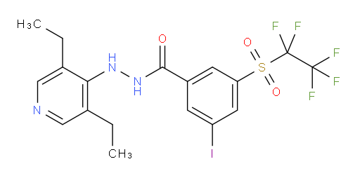 N'-(3,5-diethylpyridin-4-yl)-3-iodo-5-((perfluoroethyl)sulfonyl)benzohydrazide