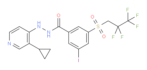 N'-(3-cyclopropylpyridin-4-yl)-3-iodo-5-((2,2,3,3,3-pentafluoropropyl)sulfonyl)benzohydrazide