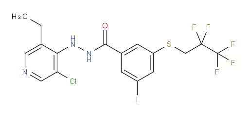 N'-(3-chloro-5-ethylpyridin-4-yl)-3-iodo-5-((2,2,3,3,3-pentafluoropropyl)thio)benzohydrazide