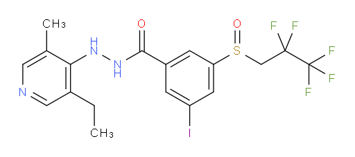 N'-(3-ethyl-5-methylpyridin-4-yl)-3-iodo-5-((2,2,3,3,3-pentafluoropropyl)sulfinyl)benzohydrazide