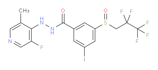 N'-(3-fluoro-5-methylpyridin-4-yl)-3-iodo-5-((2,2,3,3,3-pentafluoropropyl)sulfinyl)benzohydrazide