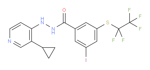 N'-(3-cyclopropylpyridin-4-yl)-3-iodo-5-((perfluoroethyl)thio)benzohydrazide