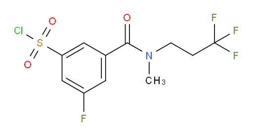 3-fluoro-5-(methyl(3,3,3-trifluoropropyl)carbamoyl)benzene-1-sulfonyl chloride