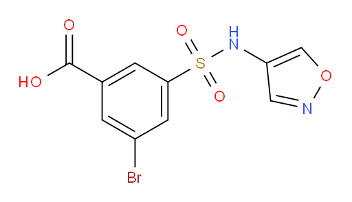 3-bromo-5-(N-(isoxazol-4-yl)sulfamoyl)benzoic acid