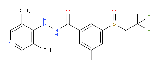 N'-(3,5-dimethylpyridin-4-yl)-3-iodo-5-((2,2,2-trifluoroethyl)sulfinyl)benzohydrazide