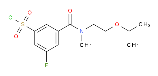 3-fluoro-5-((2-isopropoxyethyl)(methyl)carbamoyl)benzene-1-sulfonyl chloride