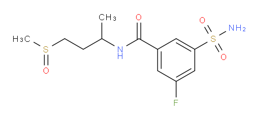 3-fluoro-N-(4-(methylsulfinyl)butan-2-yl)-5-sulfamoylbenzamide
