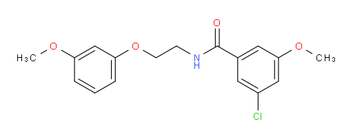 3-chloro-5-methoxy-N-(2-(3-methoxyphenoxy)ethyl)benzamide