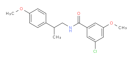 3-chloro-5-methoxy-N-(2-(4-methoxyphenyl)propyl)benzamide