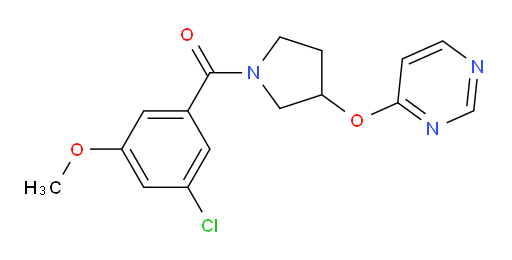 (3-chloro-5-methoxyphenyl)(3-(pyrimidin-4-yloxy)pyrrolidin-1-yl)methanone