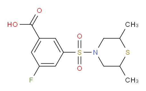 3-((2,6-dimethylthiomorpholino)sulfonyl)-5-fluorobenzoic acid