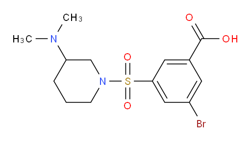 3-bromo-5-((3-(dimethylamino)piperidin-1-yl)sulfonyl)benzoic acid