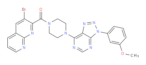 (3-bromo-1,8-naphthyridin-2-yl)(4-(3-(3-methoxyphenyl)-3H-[1,2,3]triazolo[4,5-d]pyrimidin-7-yl)piperazin-1-yl)methanone