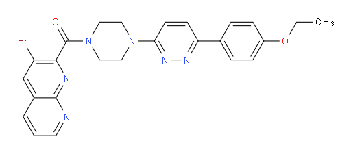 (3-bromo-1,8-naphthyridin-2-yl)(4-(6-(4-ethoxyphenyl)pyridazin-3-yl)piperazin-1-yl)methanone