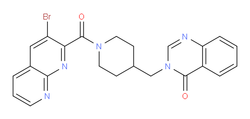 3-((1-(3-bromo-1,8-naphthyridine-2-carbonyl)piperidin-4-yl)methyl)quinazolin-4(3H)-one