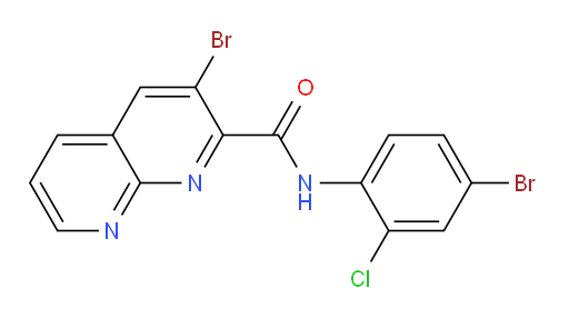 3-bromo-N-(4-bromo-2-chlorophenyl)-1,8-naphthyridine-2-carboxamide