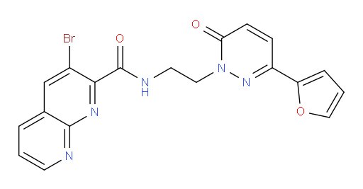 3-bromo-N-(2-(3-(furan-2-yl)-6-oxopyridazin-1(6H)-yl)ethyl)-1,8-naphthyridine-2-carboxamide