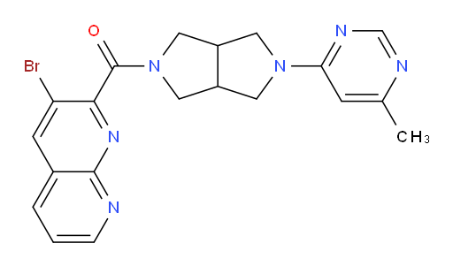 (3-bromo-1,8-naphthyridin-2-yl)(5-(6-methylpyrimidin-4-yl)hexahydropyrrolo[3,4-c]pyrrol-2(1H)-yl)methanone