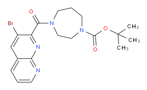 tert-butyl 4-(3-bromo-1,8-naphthyridine-2-carbonyl)-1,4-diazepane-1-carboxylate