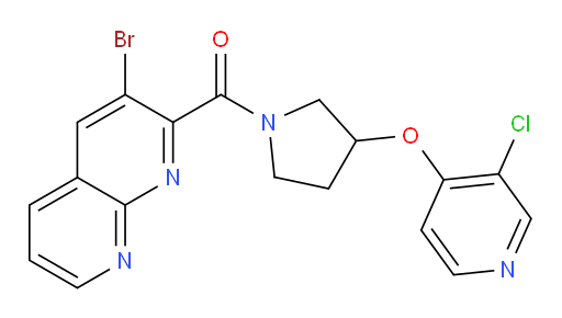 (3-bromo-1,8-naphthyridin-2-yl)(3-((3-chloropyridin-4-yl)oxy)pyrrolidin-1-yl)methanone