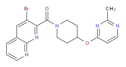 (3-bromo-1,8-naphthyridin-2-yl)(4-((2-methylpyrimidin-4-yl)oxy)piperidin-1-yl)methanone