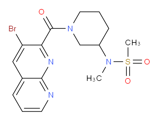 N-(1-(3-bromo-1,8-naphthyridine-2-carbonyl)piperidin-3-yl)-N-methylmethanesulfonamide