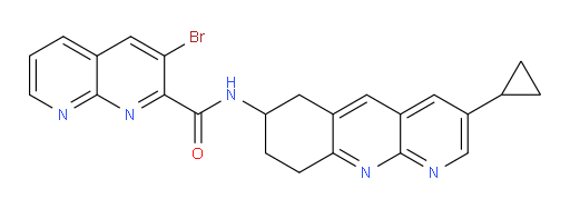 3-bromo-N-(3-cyclopropyl-6,7,8,9-tetrahydrobenzo[b][1,8]naphthyridin-7-yl)-1,8-naphthyridine-2-carboxamide