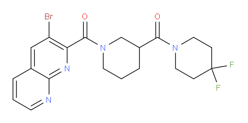 (3-bromo-1,8-naphthyridin-2-yl)(3-(4,4-difluoropiperidine-1-carbonyl)piperidin-1-yl)methanone