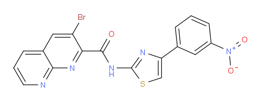 3-bromo-N-(4-(3-nitrophenyl)thiazol-2-yl)-1,8-naphthyridine-2-carboxamide
