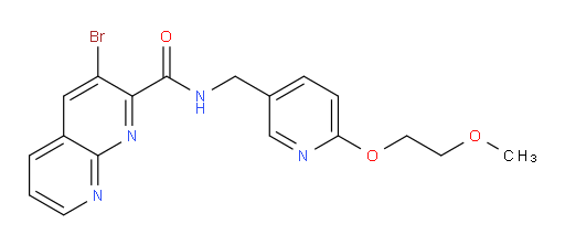 3-bromo-N-((6-(2-methoxyethoxy)pyridin-3-yl)methyl)-1,8-naphthyridine-2-carboxamide
