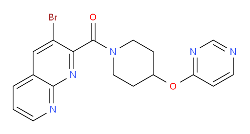 (3-bromo-1,8-naphthyridin-2-yl)(4-(pyrimidin-4-yloxy)piperidin-1-yl)methanone
