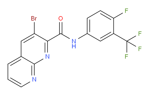 3-bromo-N-(4-fluoro-3-(trifluoromethyl)phenyl)-1,8-naphthyridine-2-carboxamide