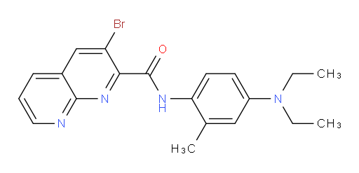 3-bromo-N-(4-(diethylamino)-2-methylphenyl)-1,8-naphthyridine-2-carboxamide