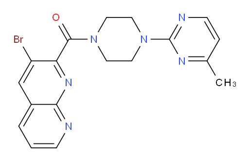 (3-bromo-1,8-naphthyridin-2-yl)(4-(4-methylpyrimidin-2-yl)piperazin-1-yl)methanone