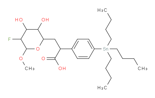 3-(5-fluoro-3,4-dihydroxy-6-methoxytetrahydro-2H-pyran-2-yl)-2-(4-(tributylstannyl)phenyl)propanoic acid