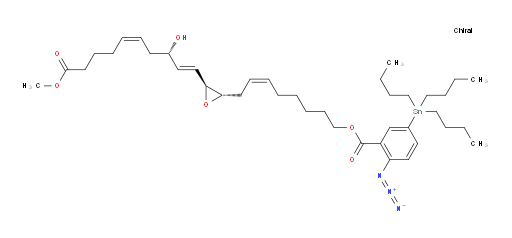 (Z)-8-((2S,3S)-3-((S,1E,5Z)-3-hydroxy-10-methoxy-10-oxodeca-1,5-dien-1-yl)oxiran-2-yl)oct-6-en-1-yl 2-azido-5-(tributylstannyl)benzoate