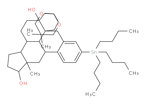 5',5',15a-trimethyl-12-(tributylstannyl)-1,2,3,3a,3b,3b1,4,5,5a,6,8,9,10,14b,15,15a-hexadecahydrospiro[benzo[n]indeno[4,5,6-de]anthracene-7,2'-[1,3]dioxane]-1,5a-diol