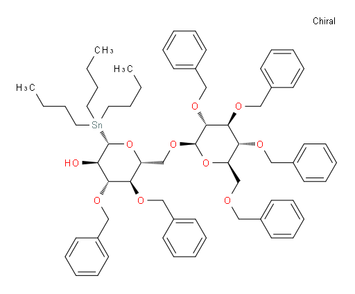 (2S,3R,4R,5R,6R)-4,5-bis(benzyloxy)-2-(tributylstannyl)-6-((((2R,3R,4S,5R,6R)-3,4,5-tris(benzyloxy)-6-((benzyloxy)methyl)tetrahydro-2H-pyran-2-yl)oxy)methyl)tetrahydro-2H-pyran-3-ol