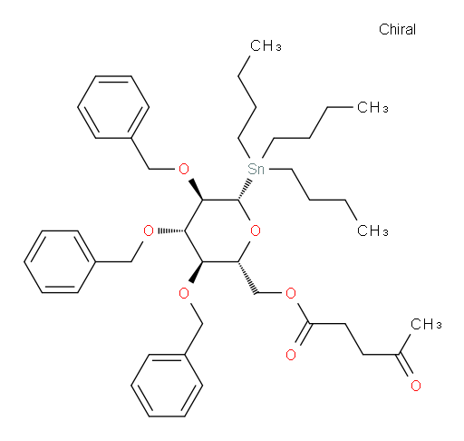 ((2R,3R,4S,5R,6S)-3,4,5-tris(benzyloxy)-6-(tributylstannyl)tetrahydro-2H-pyran-2-yl)methyl 4-oxopentanoate