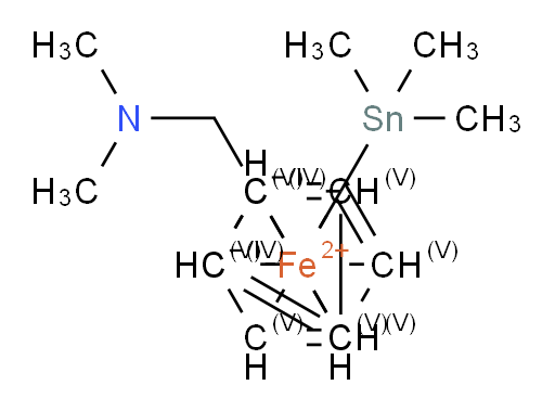Ferrocene, 1-[(dimethylamino)methyl]-2-(trimethylstannyl)-, (+)-