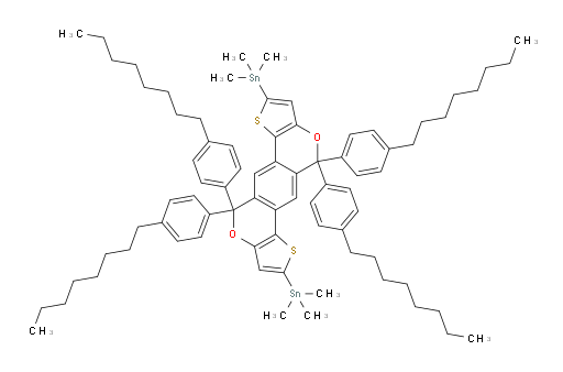 (5,5,11,11-tetrakis(4-octylphenyl)-5,11-dihydrothieno[2',3':5,6]pyrano[3,4-g]thieno[3,2-c]isochromene-2,8-diyl)bis(trimethylstannane)
