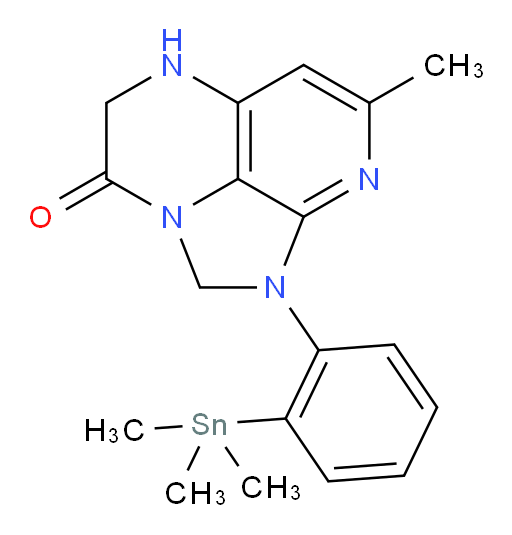7-methyl-1-(2-(trimethylstannyl)phenyl)-4,5-dihydro-1H-1,2a,5,8-tetraazaacenaphthylen-3(2H)-one