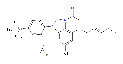 (E)-5-(4-fluorobut-2-en-1-yl)-7-methyl-1-(2-(trifluoromethoxy)-4-(trimethylstannyl)phenyl)-4,5-dihydro-1H-1,2a,5,8-tetraazaacenaphthylen-3(2H)-one
