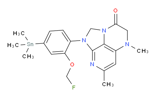 1-(2-(fluoromethoxy)-4-(trimethylstannyl)phenyl)-5,7-dimethyl-4,5-dihydro-1H-1,2a,5,8-tetraazaacenaphthylen-3(2H)-one