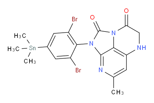 1-(2,6-dibromo-4-(trimethylstannyl)phenyl)-7-methyl-4,5-dihydro-1H-1,2a,5,8-tetraazaacenaphthylene-2,3-dione
